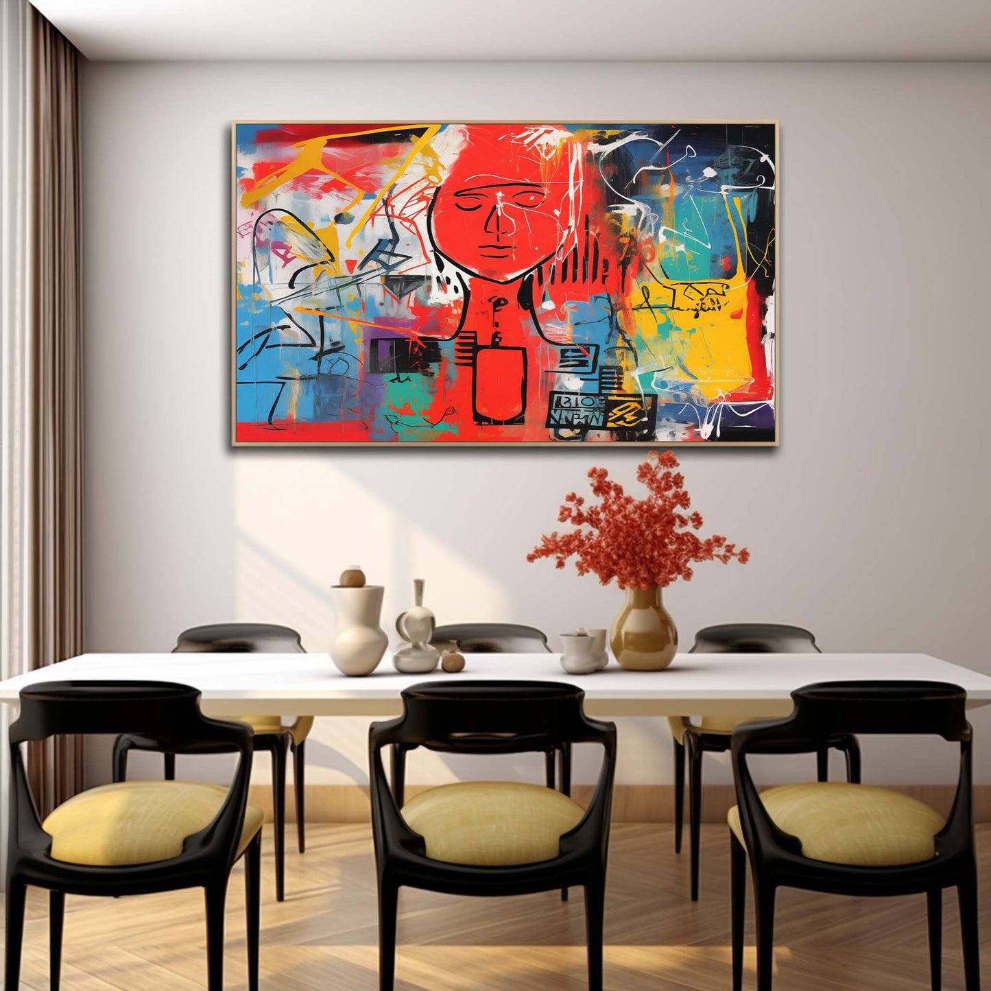 Vibrant Modern Pop Art Face – Bold Colorful Expression for Contemporary Decor