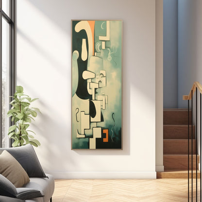 Abstract Minimalist Oil Painting for Modern Home Decor