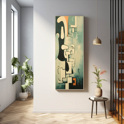 Abstract Minimalist Oil Painting for Modern Home Decor