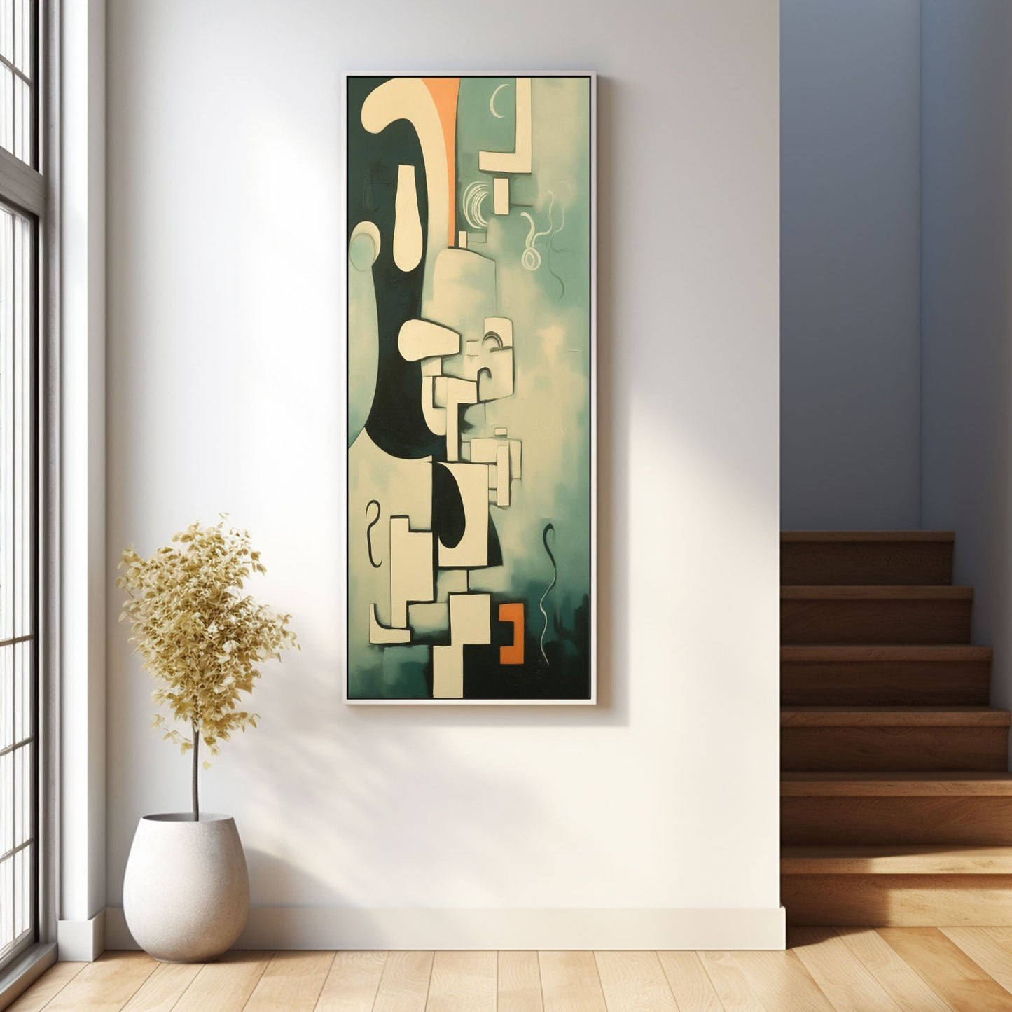 Abstract Minimalist Oil Painting for Modern Home Decor