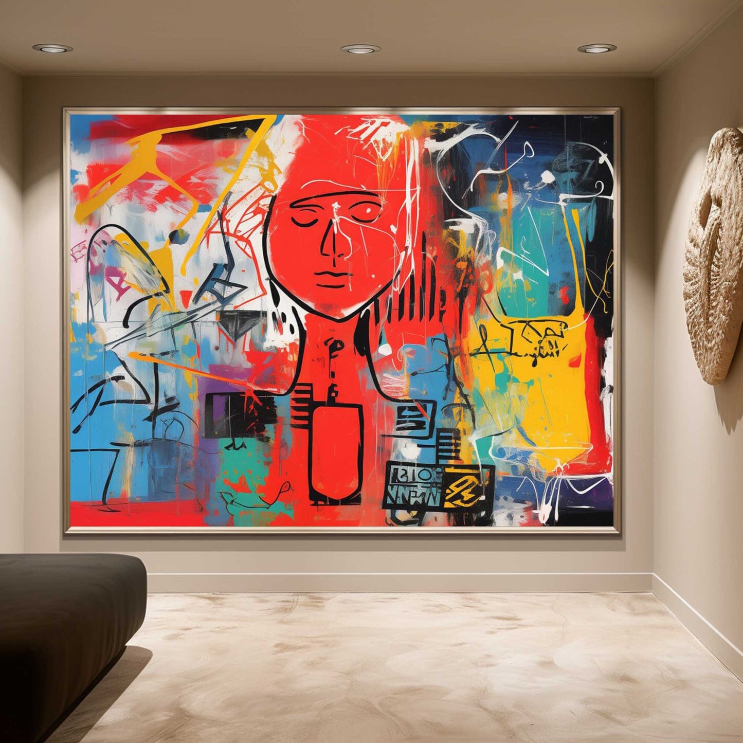 Vibrant Modern Pop Art Face – Bold Colorful Expression for Contemporary Decor