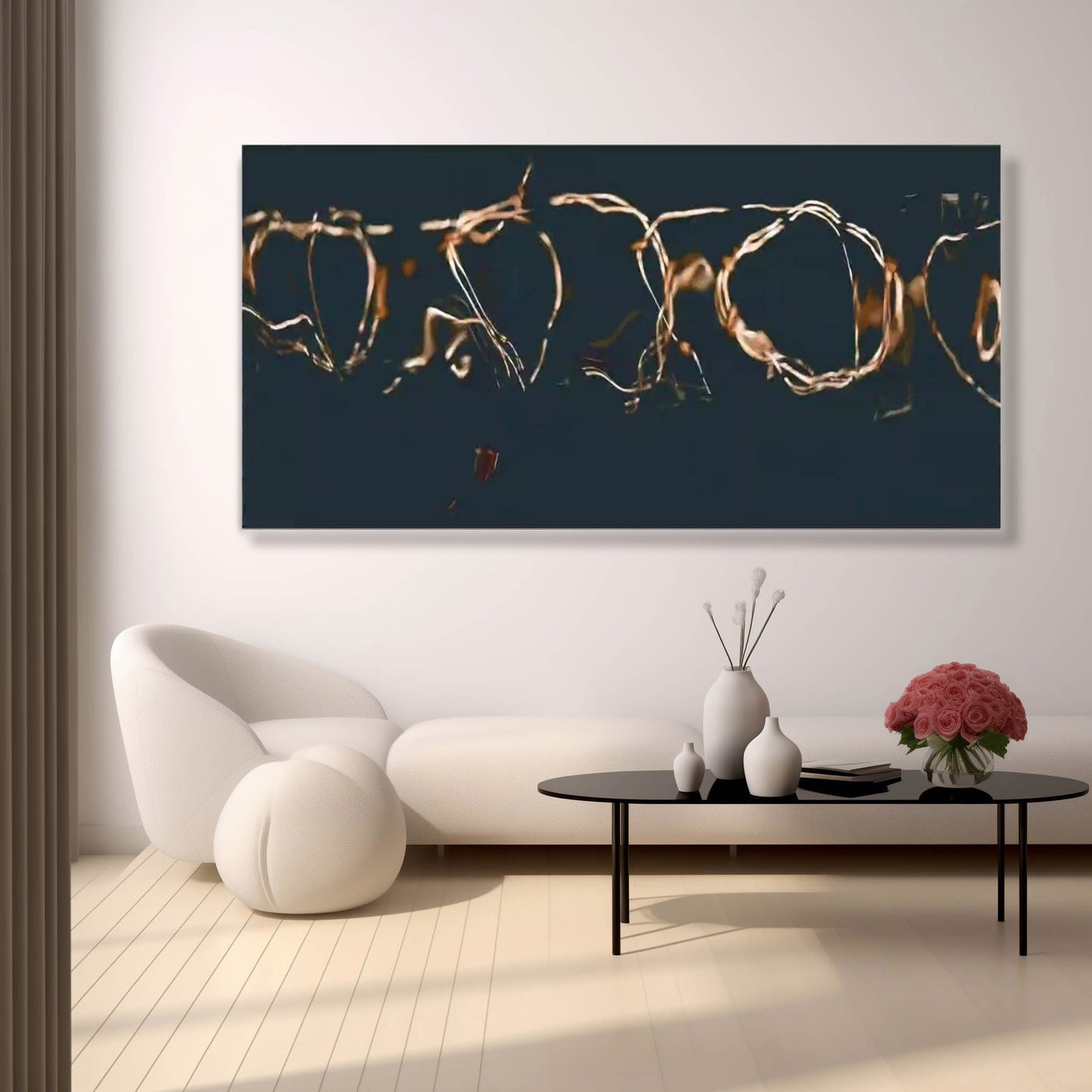 Abstract Minimalist Oil Painting for Modern Home Decor