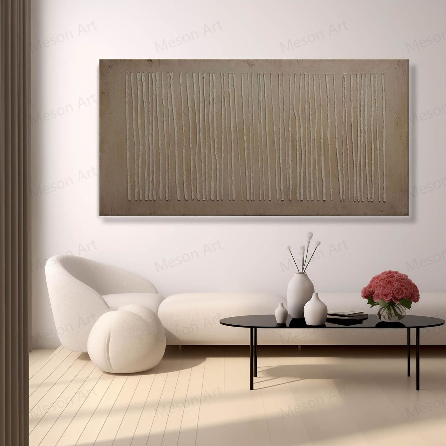 Minimalist Abstract Oil Painting for Modern Home Decor