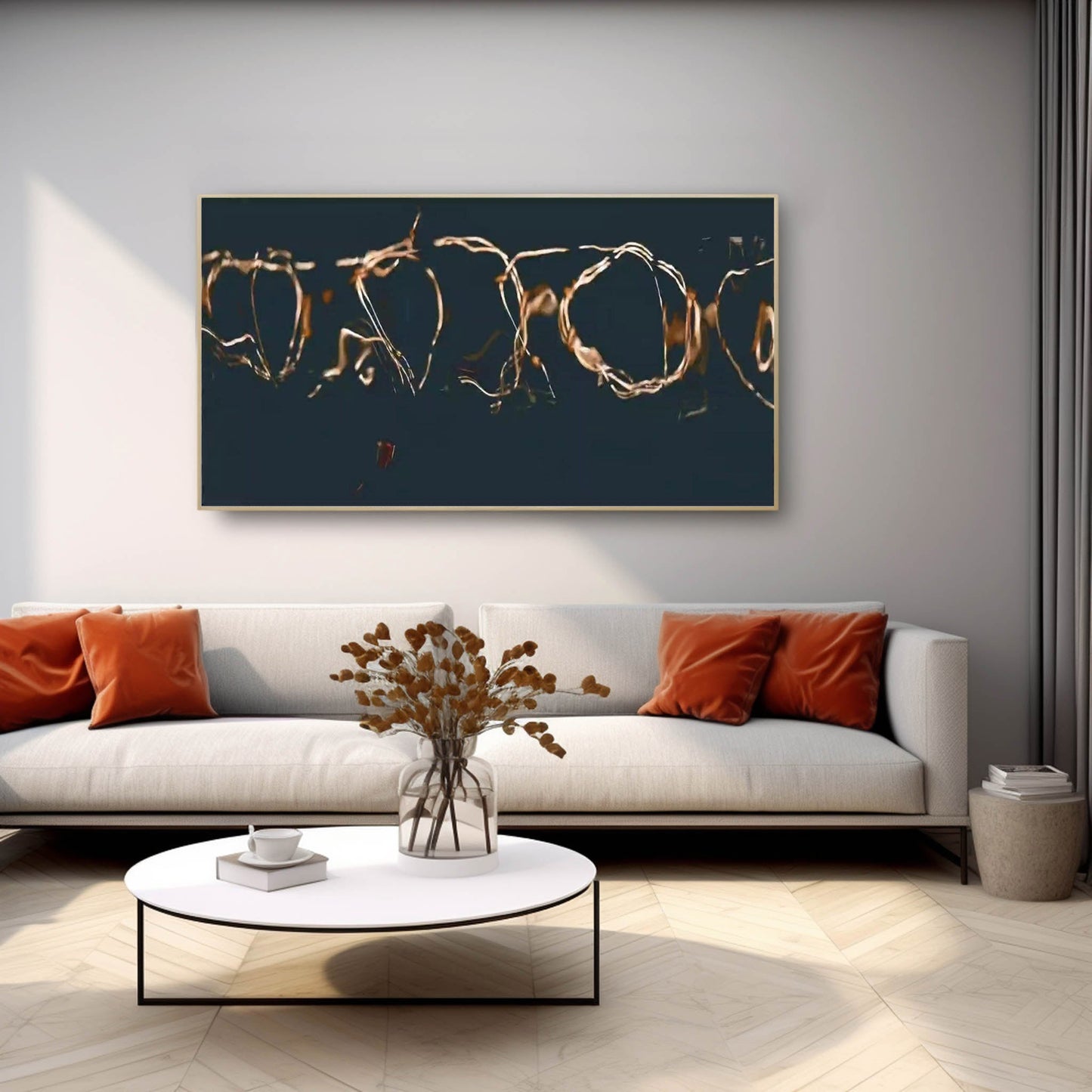 Abstract Minimalist Oil Painting for Modern Home Decor