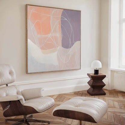 Abstract Soft Patterns Oil Painting for Modern Home Decor
