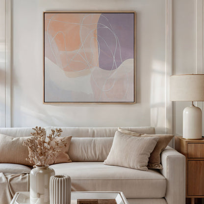 Abstract Soft Patterns Oil Painting for Modern Home Decor