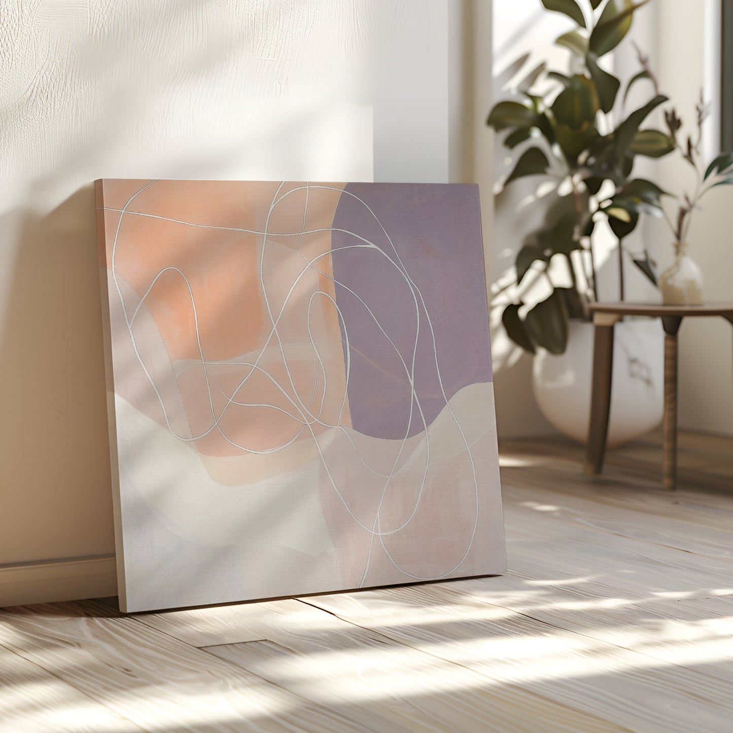 Abstract Soft Patterns Oil Painting for Modern Home Decor