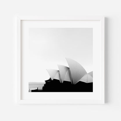 Sydney Opera House in Black and White - Modern Fine Art Oil Painting