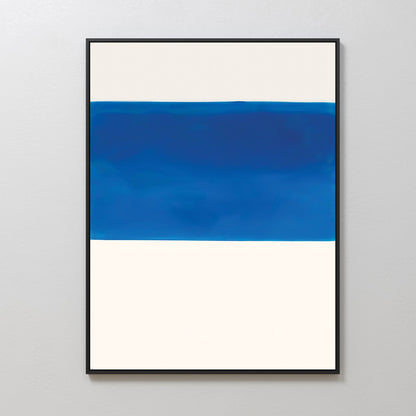 Abstract Blue and White Oil Painting for Modern Home Decor