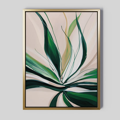 Vibrant Green Abstract Oil Painting for Contemporary Home Decor