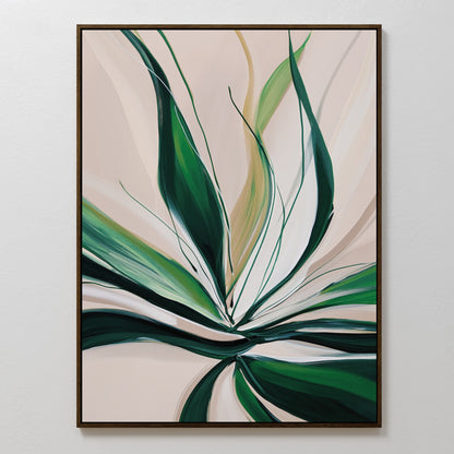 Vibrant Green Abstract Oil Painting for Contemporary Home Decor