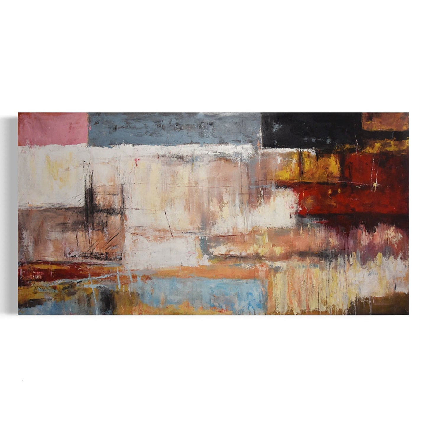 Abstract Oil Painting: Vibrant Colorful Canvas Art for Home Decor