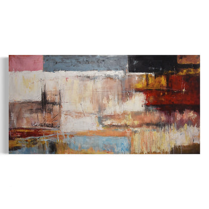 Abstract Oil Painting: Vibrant Colorful Canvas Art for Home Decor