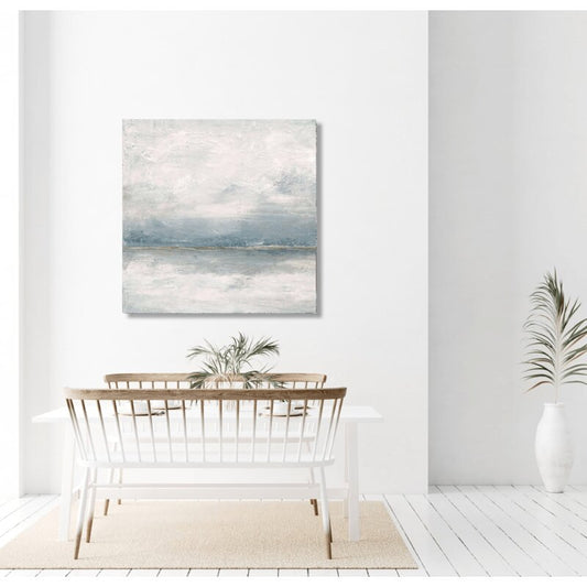 Serene Coastal Landscape Oil Painting - Tranquil Seascape on Canvas