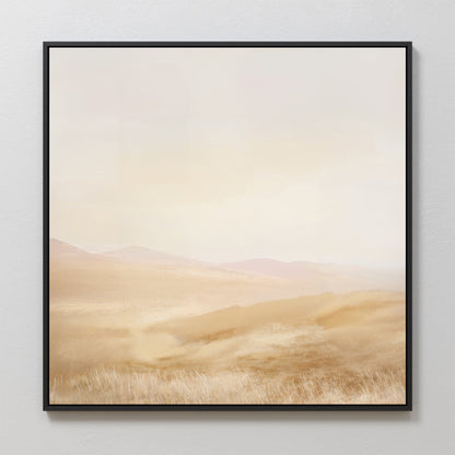Serene Sunlit Meadows Abstract Oil Painting for Tranquil Home Decor
