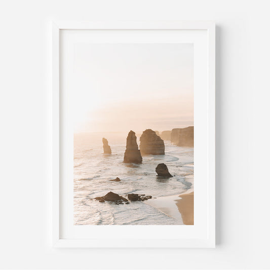 Serene Sunset Over Twelve Apostles Ocean Landscape Oil Painting