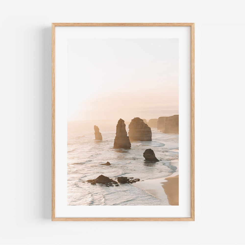 Serene Sunset Over Twelve Apostles Ocean Landscape Oil Painting