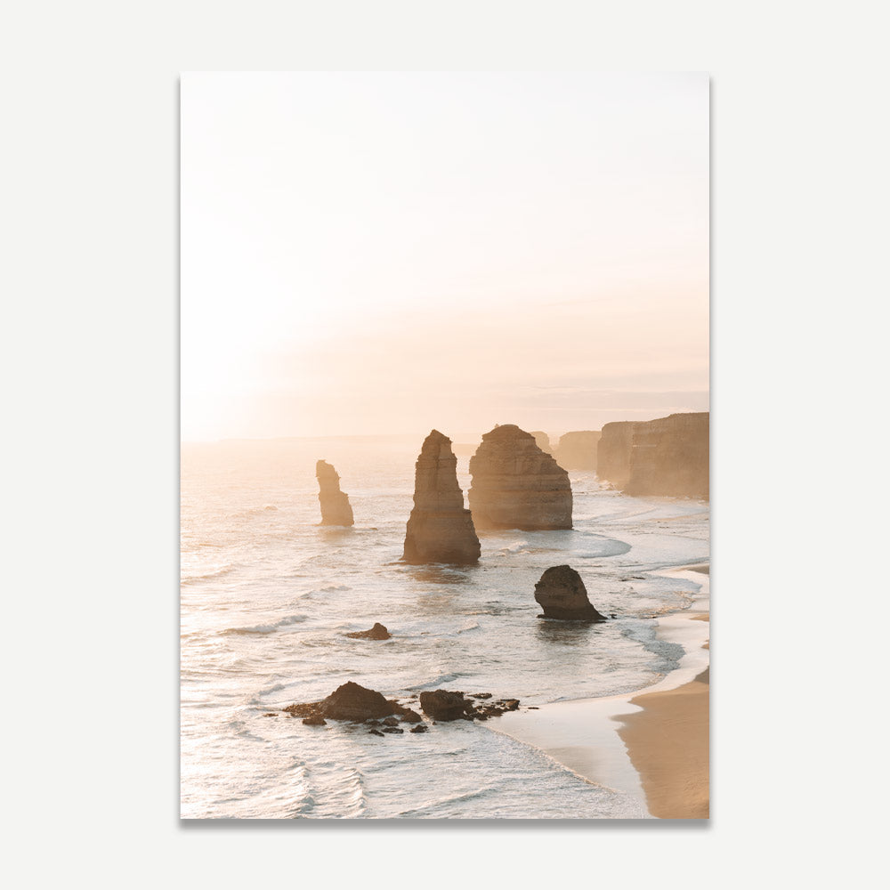 Serene Sunset Over Twelve Apostles Ocean Landscape Oil Painting