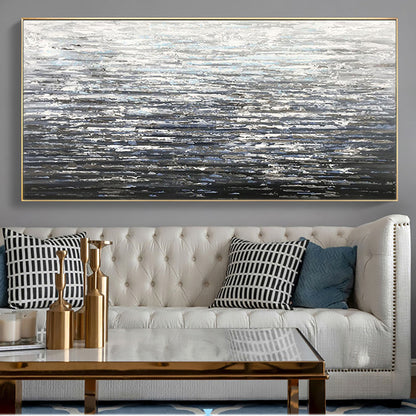 Abstract Gray Surface Oil Painting for Modern Home Decor