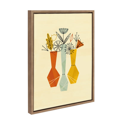Modern Floral Elegance Framed Oil Painting in Vibrant Colors