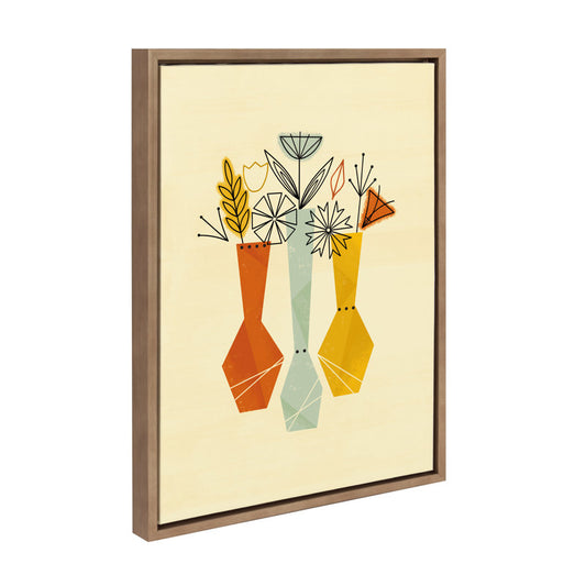 Modern Floral Elegance Framed Oil Painting in Vibrant Colors