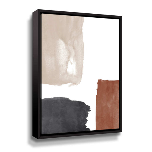 Stylish Abstract Terracotta and Earth Tone Oil Painting for Modern Decor