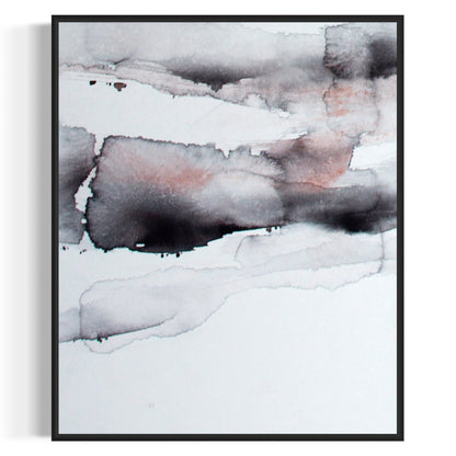 Abstract Black and White Oil Painting for Modern Home Decor