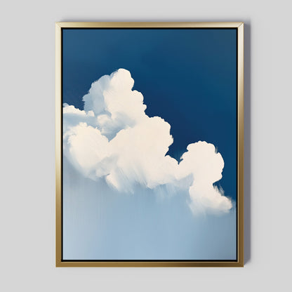 Serene Cumulus Clouds Oil Painting for Modern Home Decor