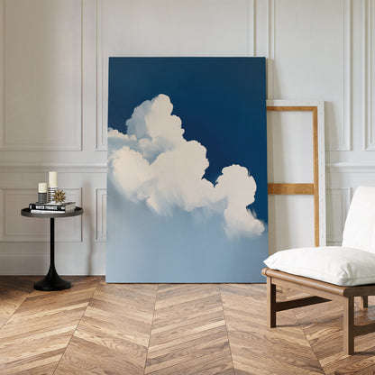 Serene Cumulus Clouds Oil Painting for Modern Home Decor