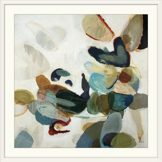 Abstract Oil Painting with Earthy Tones and Unique Organic Shapes