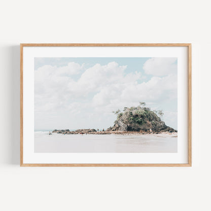 Tranquil Coastal Escape: Serene Beach Landscape Oil Painting