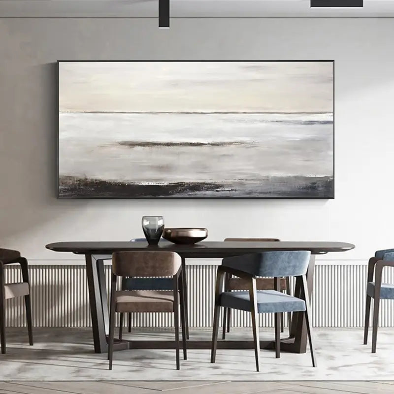 Serene Coastal Landscape Oil Painting for Elegant Home Decor