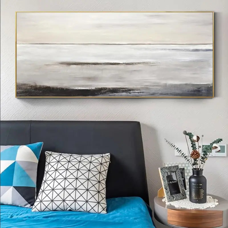 Serene Coastal Landscape Oil Painting for Elegant Home Decor