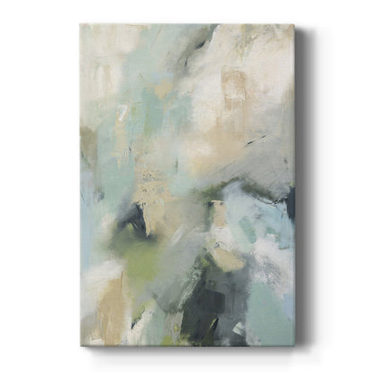 Serene Abstract Oil Painting in Soft Pastels for Modern Home Decor