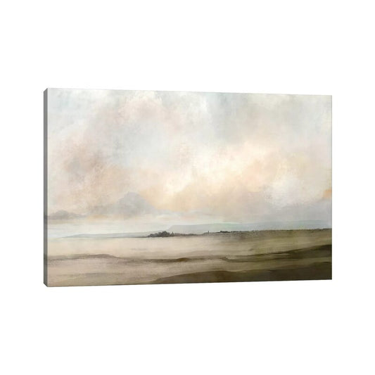 Serene Coastal Landscape Oil Painting - Dan Hobday Wrapped Canvas Art Print