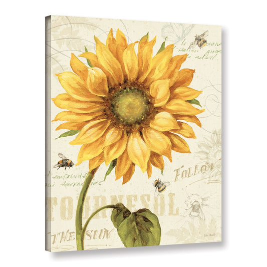Sunflower Oil Painting Bright Floral Art for Home Decor