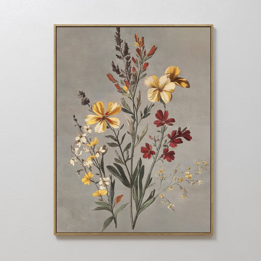 Vibrant Floral Oil Painting – Elegant Flower Canvas Art for Home Décor