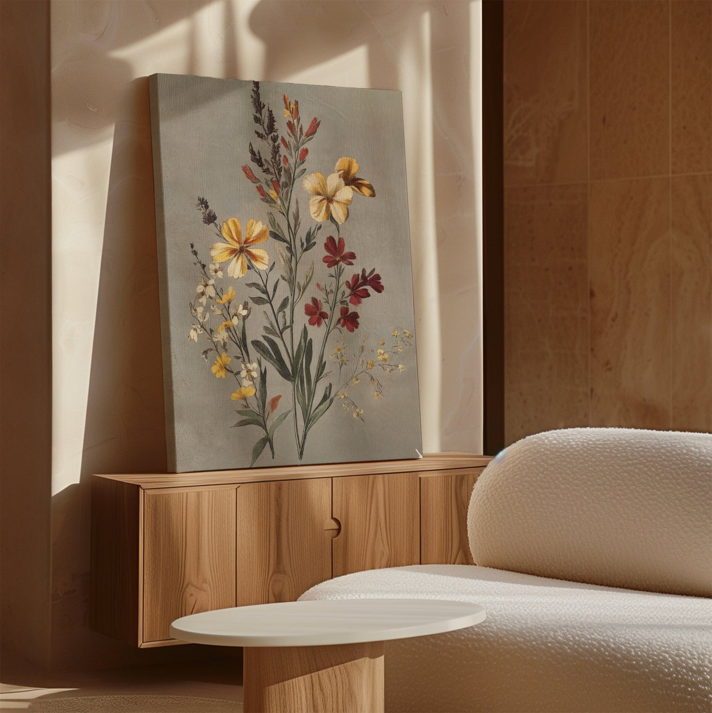 Vibrant Floral Oil Painting – Elegant Flower Canvas Art for Home Décor