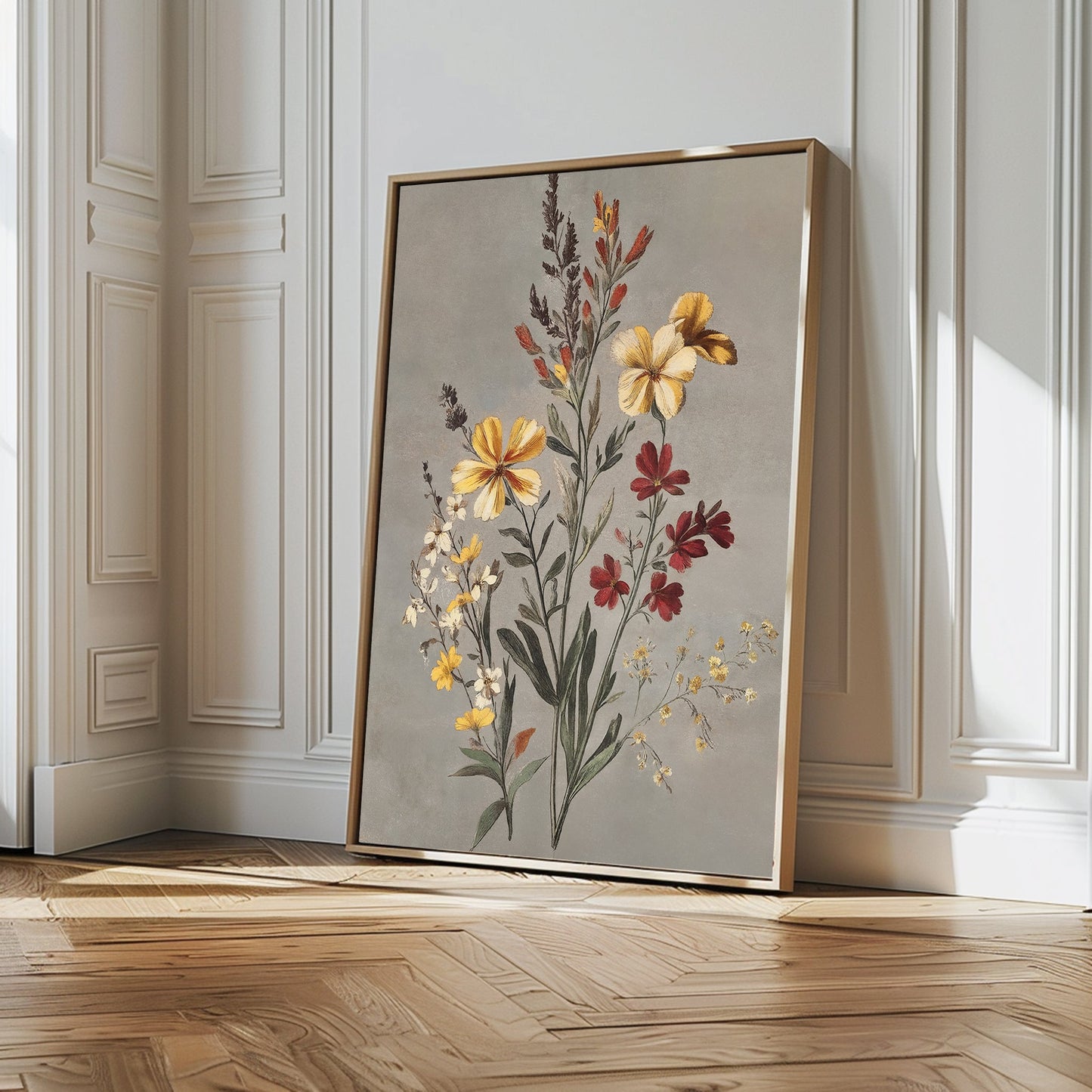 Vibrant Floral Oil Painting – Elegant Flower Canvas Art for Home Décor