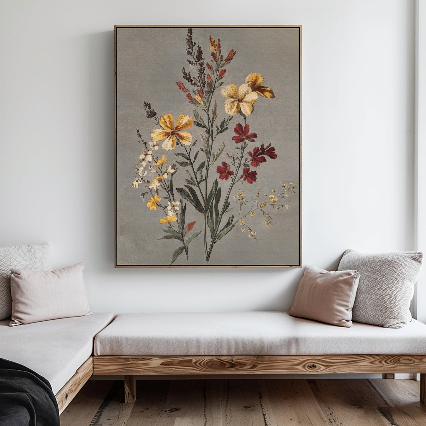 Vibrant Floral Oil Painting – Elegant Flower Canvas Art for Home Décor
