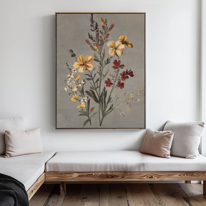 Vibrant Floral Oil Painting – Elegant Flower Canvas Art for Home Décor
