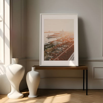 Serene Venice Sunset Oil Painting - Captivating Coastal Landscape Art for Home Decor