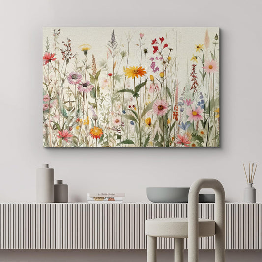 Stunning Wildflower Daisy Floral Oil Painting for Vibrant Home Decor