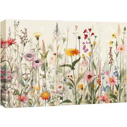Stunning Wildflower Daisy Floral Oil Painting for Vibrant Home Decor