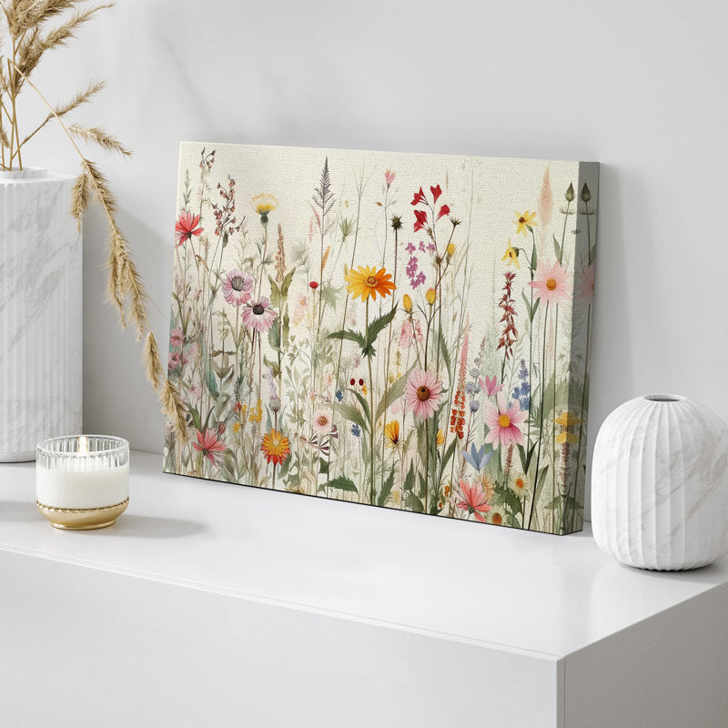 Stunning Wildflower Daisy Floral Oil Painting for Vibrant Home Decor