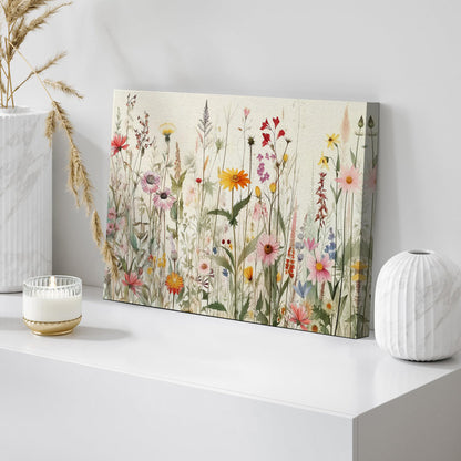 Stunning Wildflower Daisy Floral Oil Painting for Vibrant Home Decor