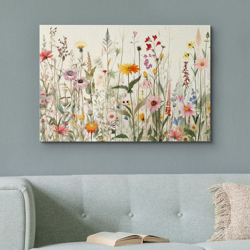 Stunning Wildflower Daisy Floral Oil Painting for Vibrant Home Decor