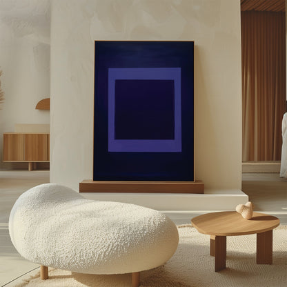 Violet Depths Modern Abstract Oil Painting for Elegant Home Decor