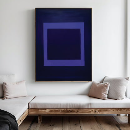 Violet Depths Modern Abstract Oil Painting for Elegant Home Decor