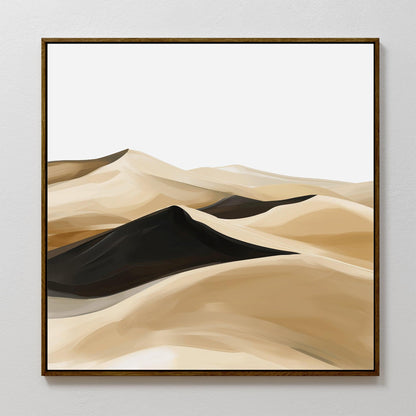 Abstract Dune Landscape Oil Painting for Modern Home Decor